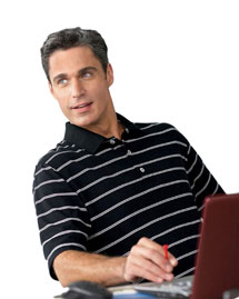 Men's High Twist Cotton Tech Stripe Polo