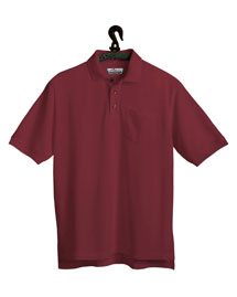  Men's  Stain Resistant Pique Pocketed Polo Golf Shirt