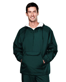 Tri-Mountain - Men's Big & Tall  Nylon 1/4 Zip Anorak Hooded Jacket With Flannel Lining