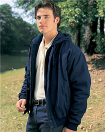 Tri-Mountain - Men's Big & Tall  Canvas Hooded Work Jacket With Removable Wool Liner