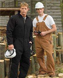 Tri-Mountain - Men's Big & Tall Canvas Bib Work Overall With Quilted Lining