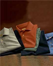 Tri-Mountain Mens Double Mercerized Jacquard Stripe Polo Golf Shirt
