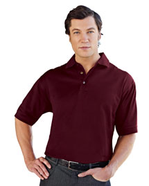 Tri-Mountain Mens Double Mercerized Jacquard Broad Stripe Polo Golf Shirt