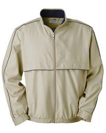 Men's Full-Zip Nanotex Jacket with Contrast Piping