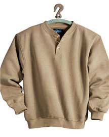  Men's Fashion Fleece Henley Sweatshirt