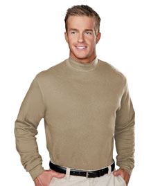 Tri-Mountain - Men's Big & Tall  Cotton Interlock Mock Turtleneck