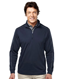 Men's 100% Polyester 1/4 Zip LS Knit Shirt