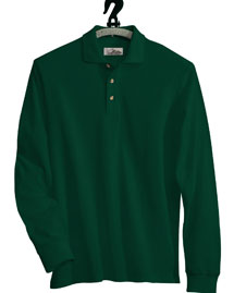 Tri-Mountain Mens Cotton Pique Long Sleeve Golf Shirt