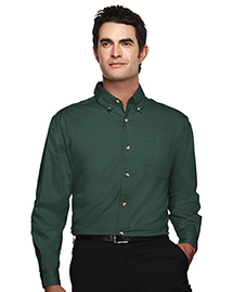 Tri-Mountain - Men's Big & Tall  Easy Care Long Sleeve Twill Dress Shirt