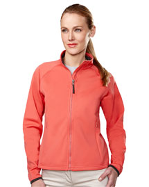 Womens polyknit fleece full zip jacket.