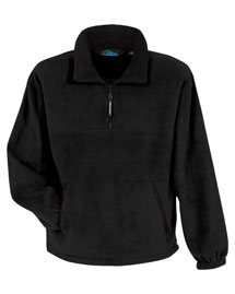 1/4 Zip Panda Fleece Jacket With Trim