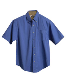 Tri-Mountain - Men's Big & Tall  Short Sleeve Peached Twill Dress Shirt