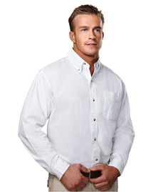Tri-Mountain - Men's Big & Tall  Long Sleeve Peached Twill Dress Shirt