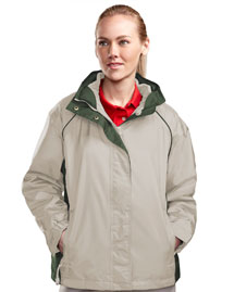 Womens waterproof nylon 3-in-1 jacket.