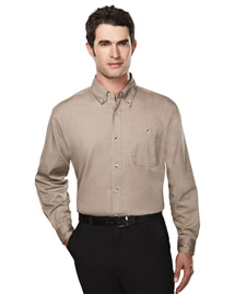 Tri-Mountain - Men's Big & Tall  Long Sleeve Twill Dress Shirt