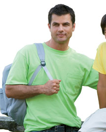 5.4 oz. Basic Cotton Pocket T-Shirt