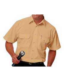 Mens Short Sleeve 2 Pocket Poplin