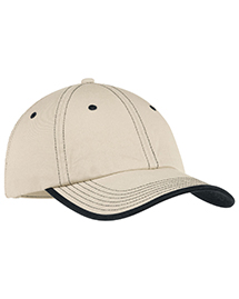 Mens Vintage Washed Contrast Stitch Cap