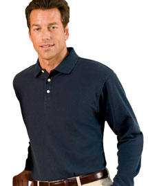 Chestnut Hill Mens Long Sleeve Performance Plus Pique Polo