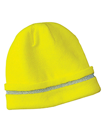  Men's Safety Beanie With Reflective Stripe