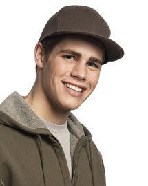 District Threads Mens Flatbill Stretch-to-Fit Cap