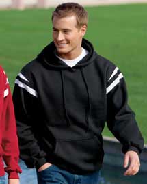  Pullover Hooded Sweatshirt with Mesh Arm Stripe