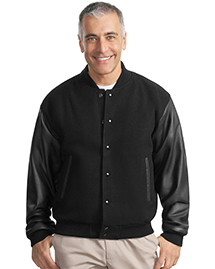 Port Authority Mens Wool And Leather Letterman Jacket