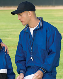  Nylon Jacket with Stripe Trim