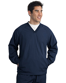 Sport-Tek Mens V Neck Raglan Wind Shirt