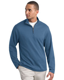 Mens Silk Touch Mesh Knit 1/4 Zip Fleece Jacket