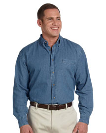 Mens 65 Oz Long Sleeve Denim Shirt