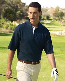  Men's Sensor Cool Jacquard Knit Polo Sport Shirt
