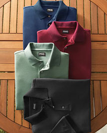 Men's Micro Pima Two-Tone Jacquard Polo Sport Shirt