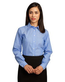  Ladies Stripe Non-Iron Button-Down Shirt.  RH41