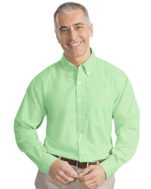 Port Authority Mens Fine Pattern Long Sleeve Easy Care Dress Shirt