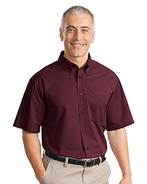 Port Authority Mens Short Sleeve Cotton Twill Shirt