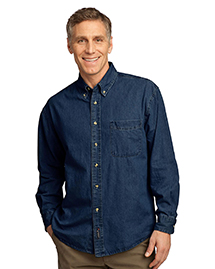Port & Company - Men's Big & Tall Long Sleeve Value Denim Shirt.
