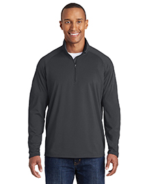 Sport-Tek Mens Sport Wick Stretch 1/2 Zip Pullover