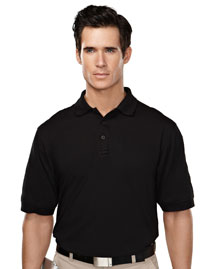 Mens Cotton/Poly 60/40 Knit Polo Shirt, w/ Mic Loops & Pen Pocket