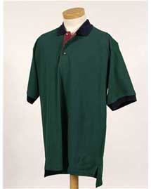 Men's  Tri-Color Pique Polo Golf Shirt