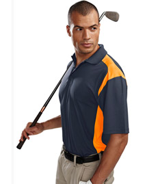 Mens 100% Polyester Knit Polo Shirt.