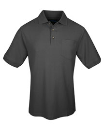 Tri-Mountain Mens Pique Pocketed Polo Golf Shirt