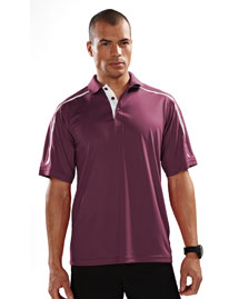 Mens 100% Polyester Knit Polo Shirt.