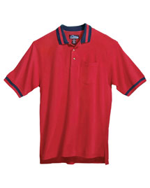  Big and Tall Mens  Pique Pocketed Polo Golf Shirt With Trim