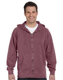11 oz. Pigment-Dyed Ringspun Cotton Full-Zip Hood