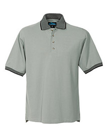  Big and Tall Mens  Pique Polo Golf Shirt With Jacquard Trim