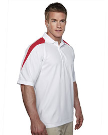 Men's 100% Polyester Knit Polo Shirt, Raglan Sleeve 