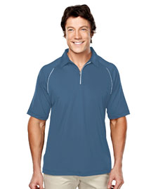 Men's Poly/Span 85/15 Knit Shirt, 1/4 Zip Short Sleeve w/ Mesh Back
