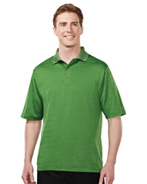 Men's 100% Polyester Textured Knit Polo Shirts.