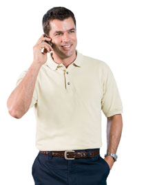 6.5 oz., 100% Organic Ringspun Cotton Piqué Sport Shirt